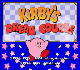 Kirby's Dream Course (Europe) Title Screen